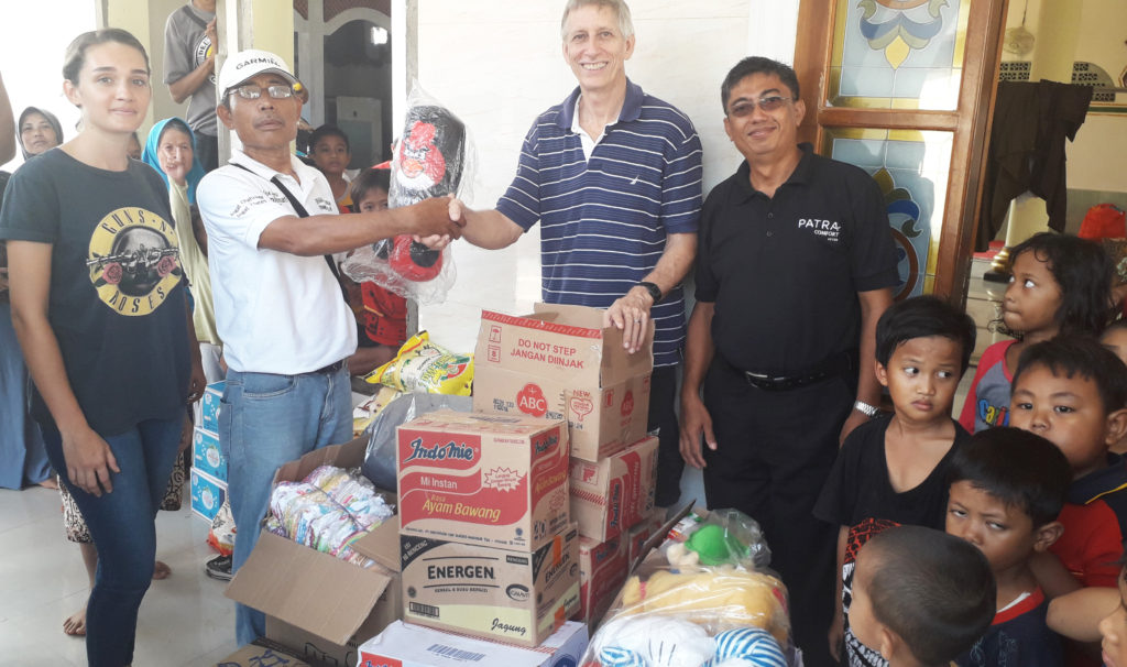 Distributing basic food needs